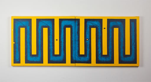 BIORHYTHM 1   820mm×318mm  F6×2  Acrylic, wood   2014