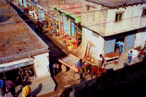 voller der Leben die engen Marktstrassen