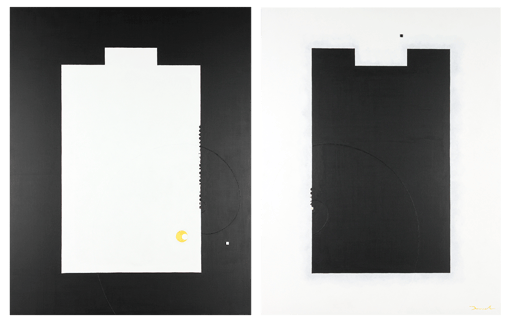 SUPER BODY & IMAGE 1   F50*2   910mm*1167mm*2    2018 acrylic on canvas, wood