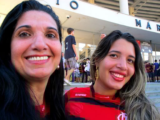 der Anteil der weiblichen Fans war sehr hoch, besonders bei den Flamengos