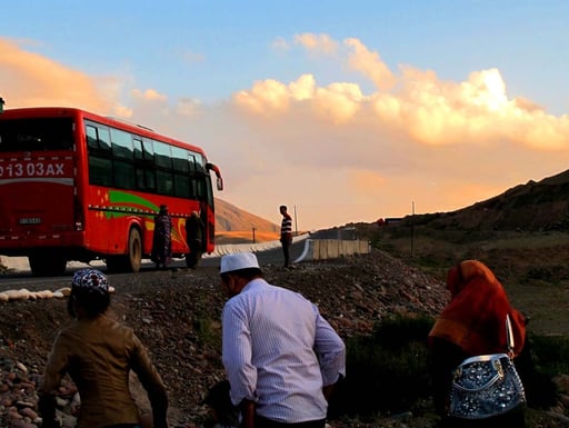 Aufbruch zur Weiterfahrt - 6 Stunden Nachtfahrt lagen noch vor uns