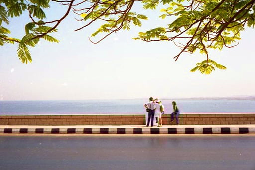 Blick vom Nasserdamm hinaus auf die Nasser-See