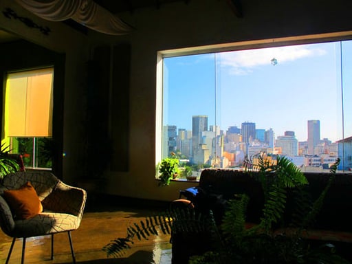 der Ausblick vom Wohnraum aus