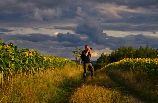 Unterwegs mit dem Sohnemann, Foto: Leonas Vogel