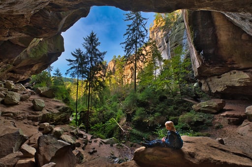 Unterwegs mit dem Sohnemann in der Sächsischen Schweiz.