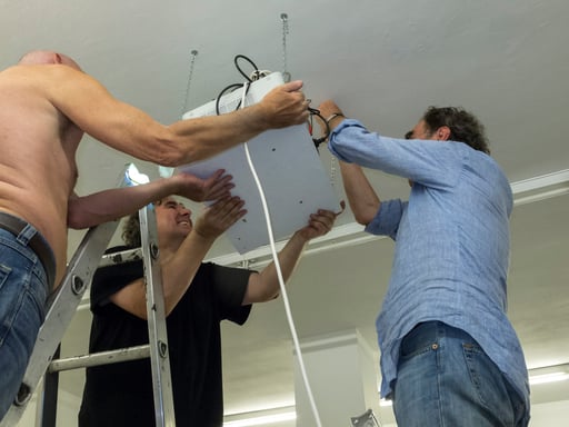 Aufbau der Ausstellung