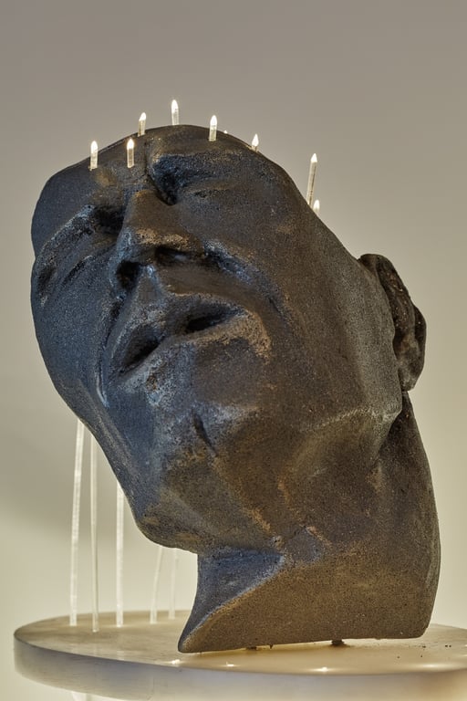 TOMOGRAFIA DEL ALMA. 2016 . 50 x 29 x 50 cm. Poliuretano - polietileno - acrílico