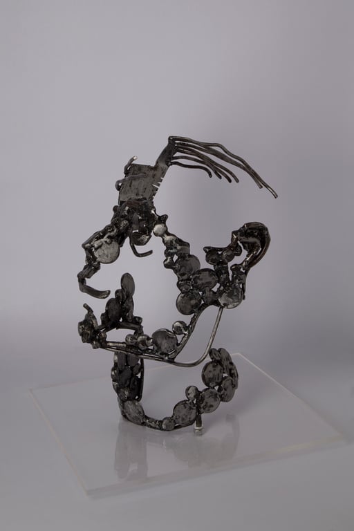 CARA DURA. 2015. 20 x 23 x 32 cm. Acero