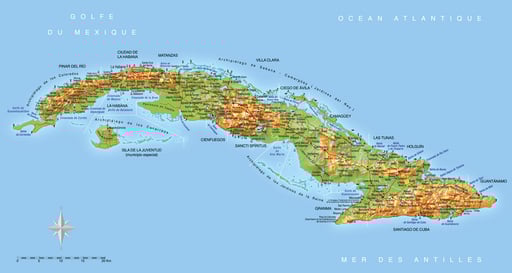 Cuba • Création carte touristique / Édition : Les Créations du Pélican • © recreacom.fr - Studio de création Christophe Houlès