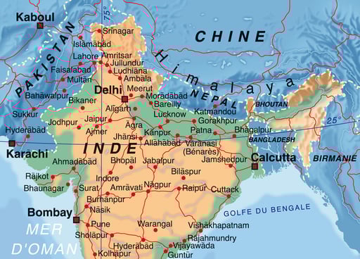 Inde • Création carte touristique / Édition : La Manufacture • © recreacom.fr - Studio de création Christophe Houlès