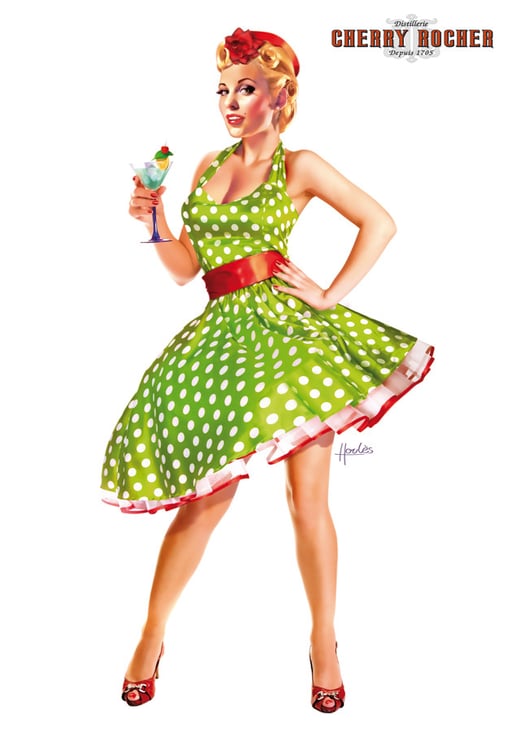 Pin-up : Illustration palette graphique / Cherry Rocher France • © Christophe Houlès, Illustrateur