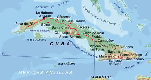 Cuba • Création carte touristique / Édition : La Manufacture • © recreacom.fr - Studio de création Christophe Houlès