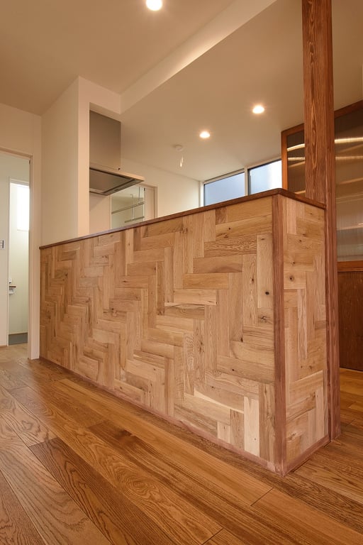 オーク ヘリンボーン オイル塗装 アンドウッド 施工例 andwood