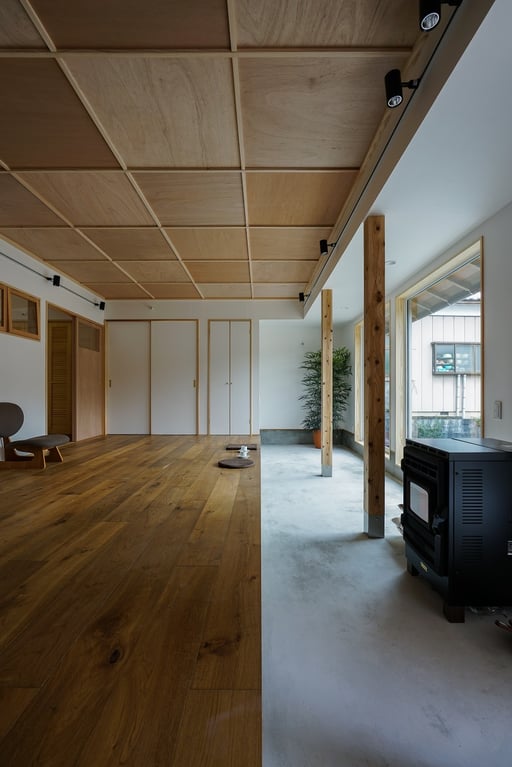 ヨーロピアン オーク 燻製 アンドウッド フローリング andwood 施工例 古民家