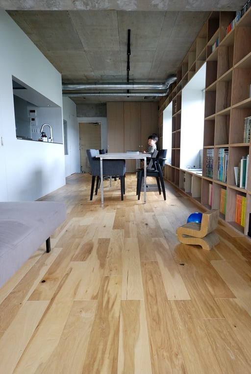 オーク 幅広120 無垢フローリング  オイル塗装 新潟 アンドウッド 