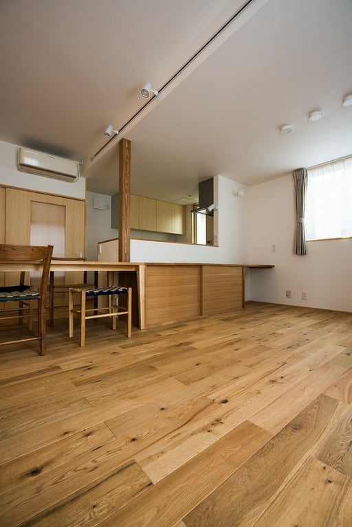 オーク 単板貼 120巾 施工事例 andwood アンドウッド