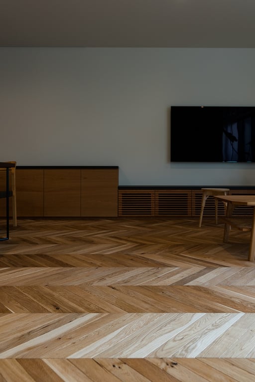 オーク フレンチヘリンボーン チーク 浮造 ploot andwood