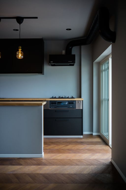 オーク ハンガリアン ヘリンボーン 施工例 andwood アンドウッド