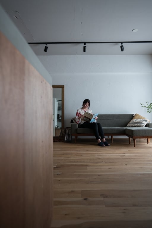 オーク 無垢フローリング マンションリノベーション 施工例 andwood アンドウッド