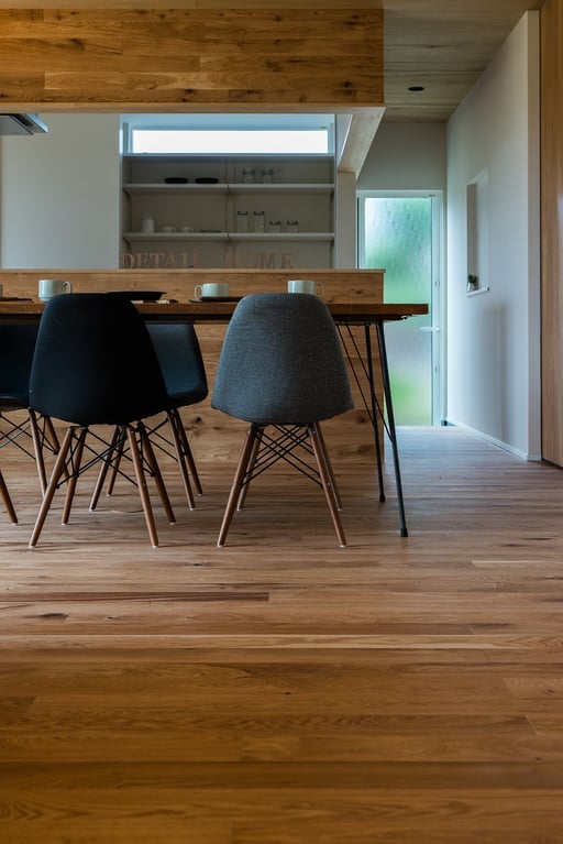 オーク 一枚もの 無垢フローリング アンドウッド andwood 施工 