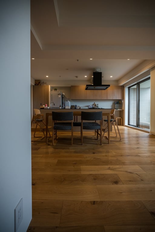 オーク 190巾 単板貼 フローリング キャラクター オイル塗装 アンドウッド andwood 施工例 