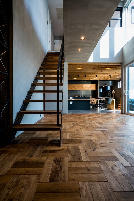 オーク ヘリンボーン トリプル 施工事例 アンドウッド andwood