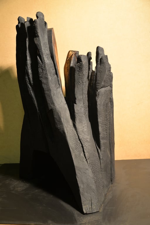 Holz gebrannt 87 x 65 cm