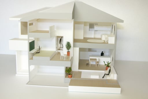 プレゼン　住宅断面模型 Scale:1/40