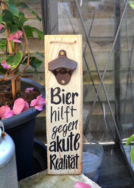 Nr. 23  FL.  Bier hilft....   ca. 8/31cm  Fr. 28.- verkauft