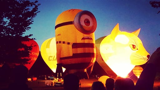 Ballonglühen Rheinaue Bonn 2017