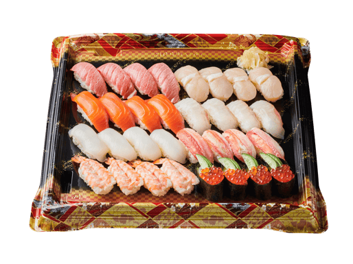 中とろ・いくら入り寿司盛り合わせ　6019円（税込6500円）