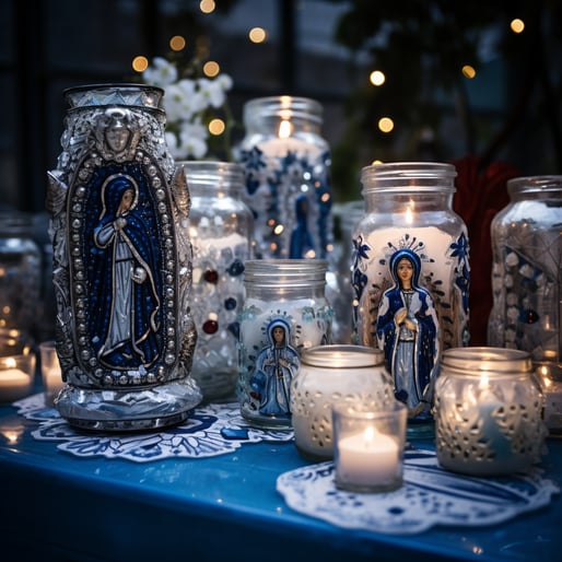 In den Kerzen mit Heiligenbildern finden wir nicht nur Licht und Wärme,  sondern auch die Kraft zur Heilung und Transformation.