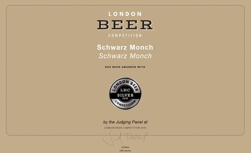 Schwarz Mönch mit Silbermedaille