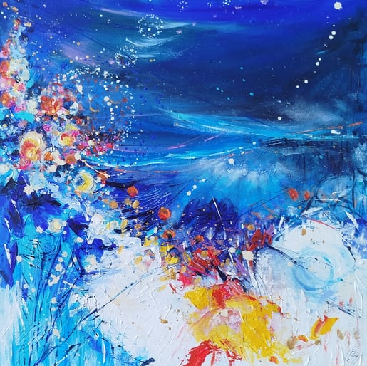 Elisabeth Augendre artiste peintre en Ariège acrylique impressionnisme jardins du ciel 1