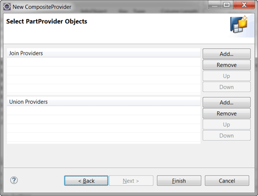 Select PartProvider for CompositeProvider