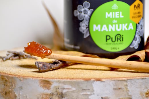 Photo d'un pot de Miel de Manuka de Nouvelle-Zélande de 240g de Puri New Zealand