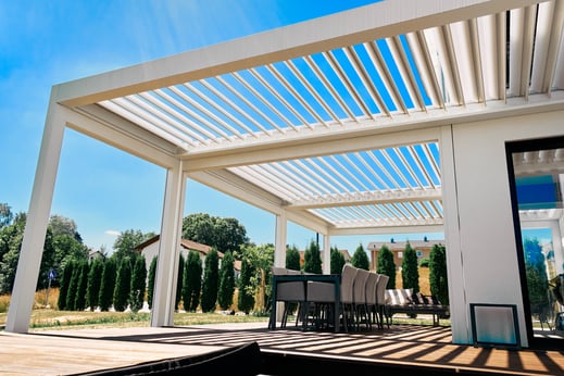 Terrassendach, Lamellendach B600 in Ruderting, Niederbayern