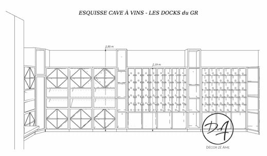 Esquisse cave à vins DOCKS du GR