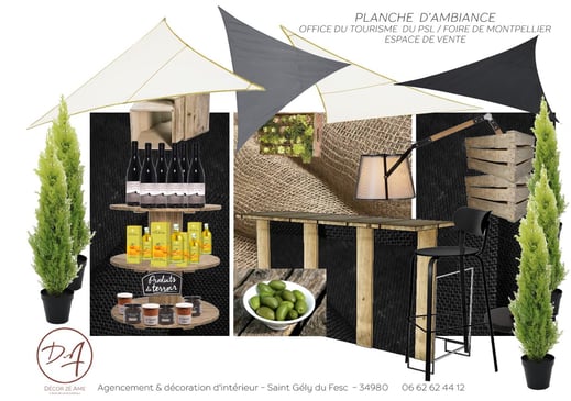 Planche d'ambiance Office de Tourisme Grand Pic St Loup  Foire de Montpellier - Décor Zé Âme