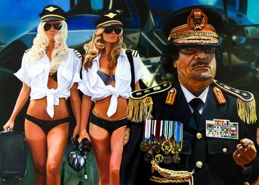 State visit Khadaffi Italy