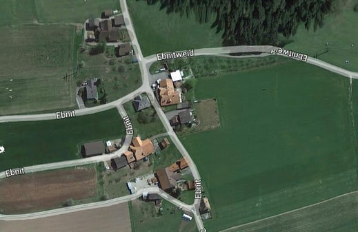 Blick von Oben auf den Wiler Ebnit Zollbrück im Emmental