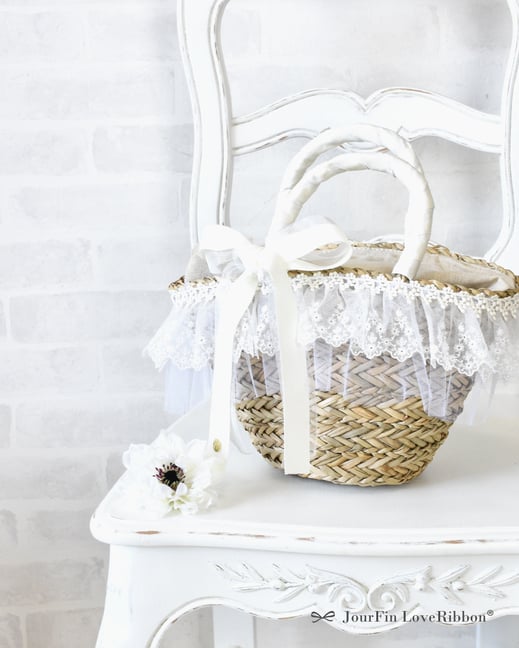 JourFin ラブリボン　LoveRibbon　りぼん　リボン　リボン教室　リボン教室芦屋　リボン教室神戸　リボン教室大阪　リボンレッスン　リボンレッスン大阪　リボンレッスン神戸　リボンワーク　リボンデザイン　木馬リボン　リボンインストラクター　リボン講師　リボンバッグ　リボンカゴバッグ　カゴバッグ　レースバッグ　レースリボンバッグ　レース　チュール