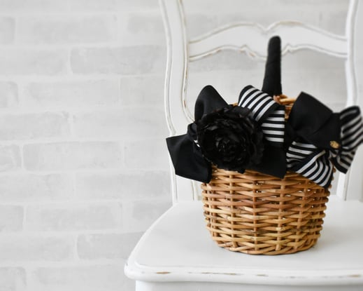 JourFin ラブリボン　カゴバッグ　リボンバッグ　リボンカゴバッグ　リボン　リボンレッスン