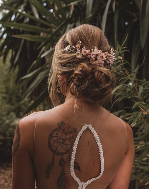 Tocado de porcelana Semitiara