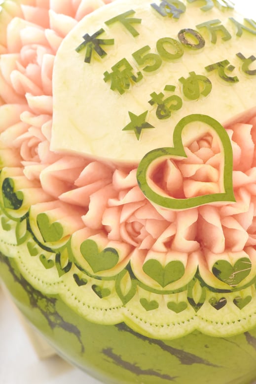 #カービング #大阪 #習い事 #彫刻 #フルーツカービング #ソープカービング #スイカ #フルーツ #カッティング #soap #soapcarving #fruitscarving #cutting #carving #watermelon #fruit #fruits #melon #木下ゆうか