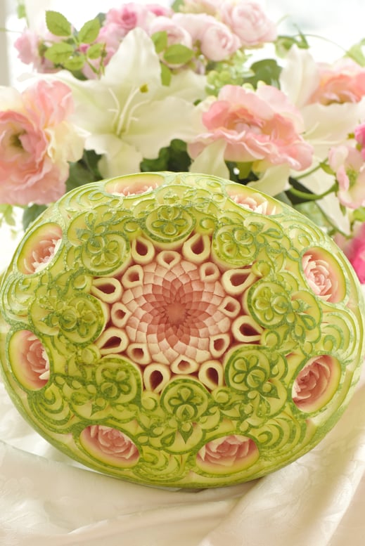 大阪　カービング　教室　習い事　フルーツ　スイカ