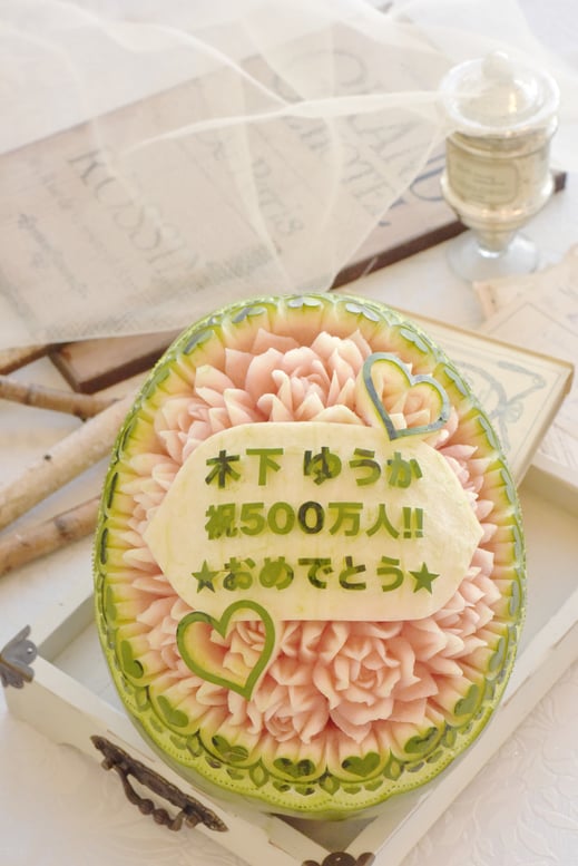 #カービング #大阪 #習い事 #彫刻 #フルーツカービング #ソープカービング #スイカ #フルーツ #カッティング #soap #soapcarving #fruitscarving #cutting #carving #watermelon #fruit #fruits #melon #木下ゆうか