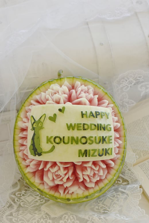 #カービング #大阪 #習い事 #彫刻 #フルーツカービング #ソープカービング #スイカ #フルーツ #カッティング