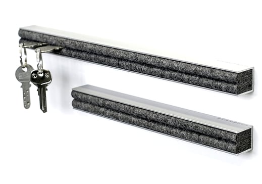 aluprofil silber schluesselleiste aufbewahrung wandmontage filz design schweiz swiss