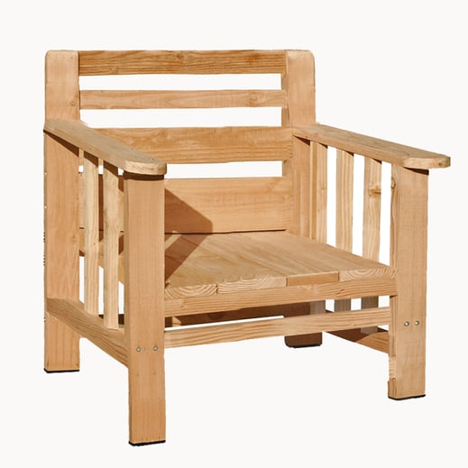 fauteuil bois jardin